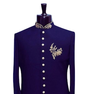 Hand Embroidered Sherwani Set: Royal Indian Wedding Wear
