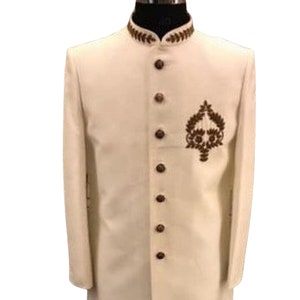 Premium Silk Embroidery Sherwani for Men - Handcrafted Luxury Ethnic Wear&quot; Family customizations Available? Yes, Available,