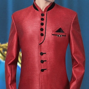 Custom-made men&#39;s Premium Quality Wedding sherwani, Royal achkan, Indo western sherwani for Men, Indian wedding suit, With Harem Bottom