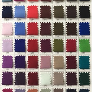 May include: A colour chart of fabric swatches with numbers 252 through 295 and 144, 158, 163, 164, 1/6. The swatches are arranged in rows and columns.
