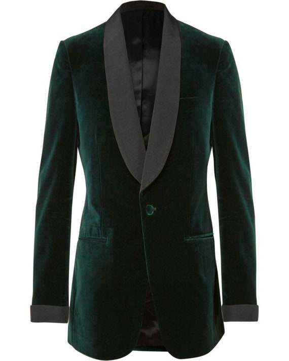 Men's Green Slim Fit Party Wear Wedding Outfit Long Tuxedo | Etsy