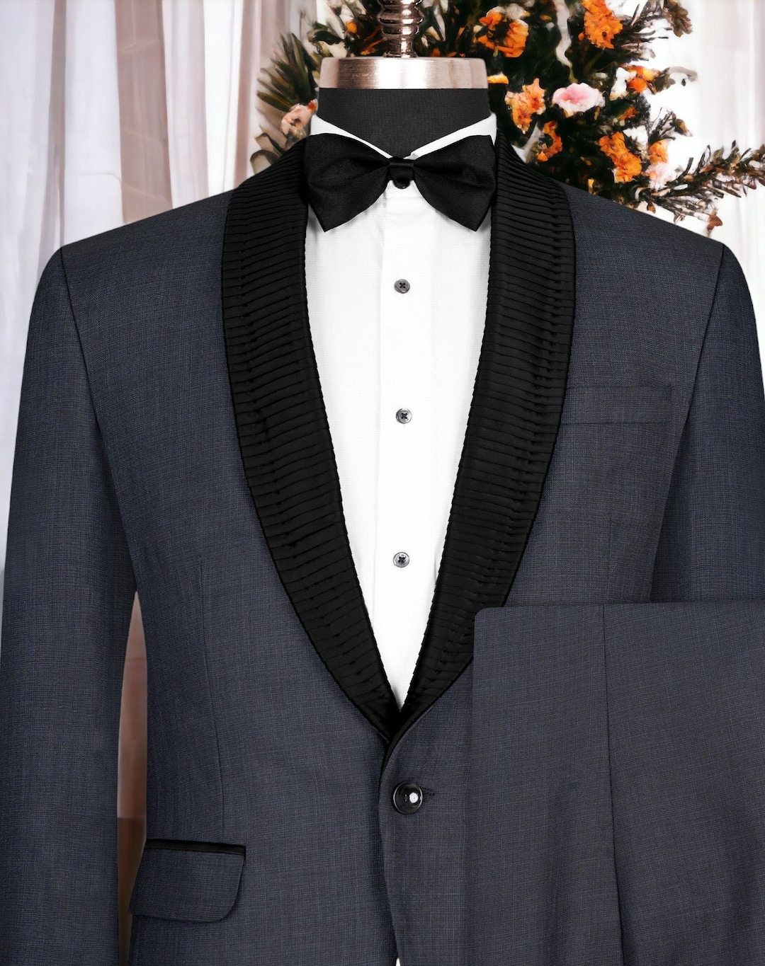 Men's Shawl Collar 3piece Suit Elegant Lycra Tuxedo Classic Formal