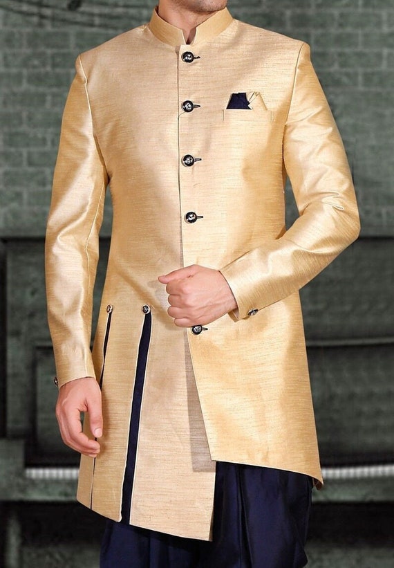 Custom made Men s Premium Quality Wedding Sherwani Royal Achkan
