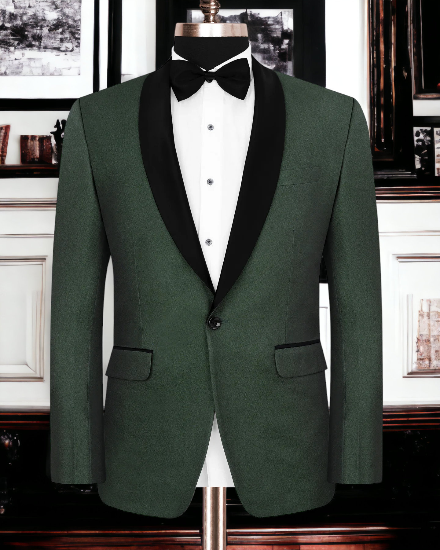 mens green shawl
