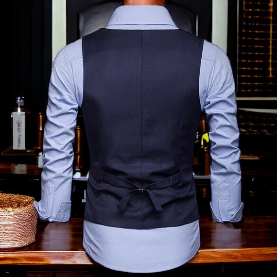 Men Stylish Navy Blue Waistcoat for Men Comfortable Sleeveless Vest for Casual or Formal Wear Vest Etsy Denmark
