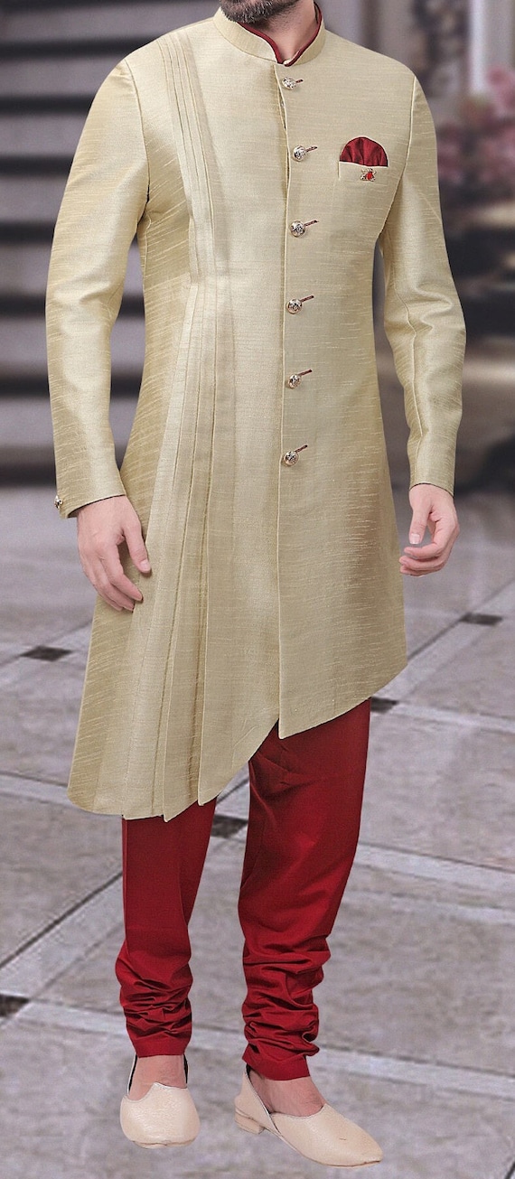 Male Wedding Wear Green Nawabi Indo Western For Men at Rs 13500 in Ahmedabad