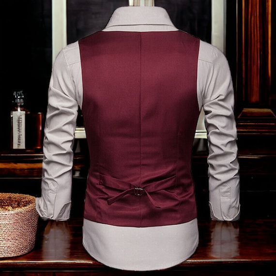 Gilet Uomo A Quadri Scozzese - Panciotto Elegante In Cotone, Formale E Casual, Con Tasche - Foto 11