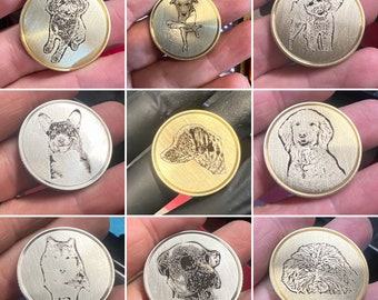 Dogs! Lots of Dogs! Top Rated Dog Golf Ball Marker maker on Etsy : ) | Any design you want | Read Reviews | 1.25” Dia, Heavy | FREE Shipping