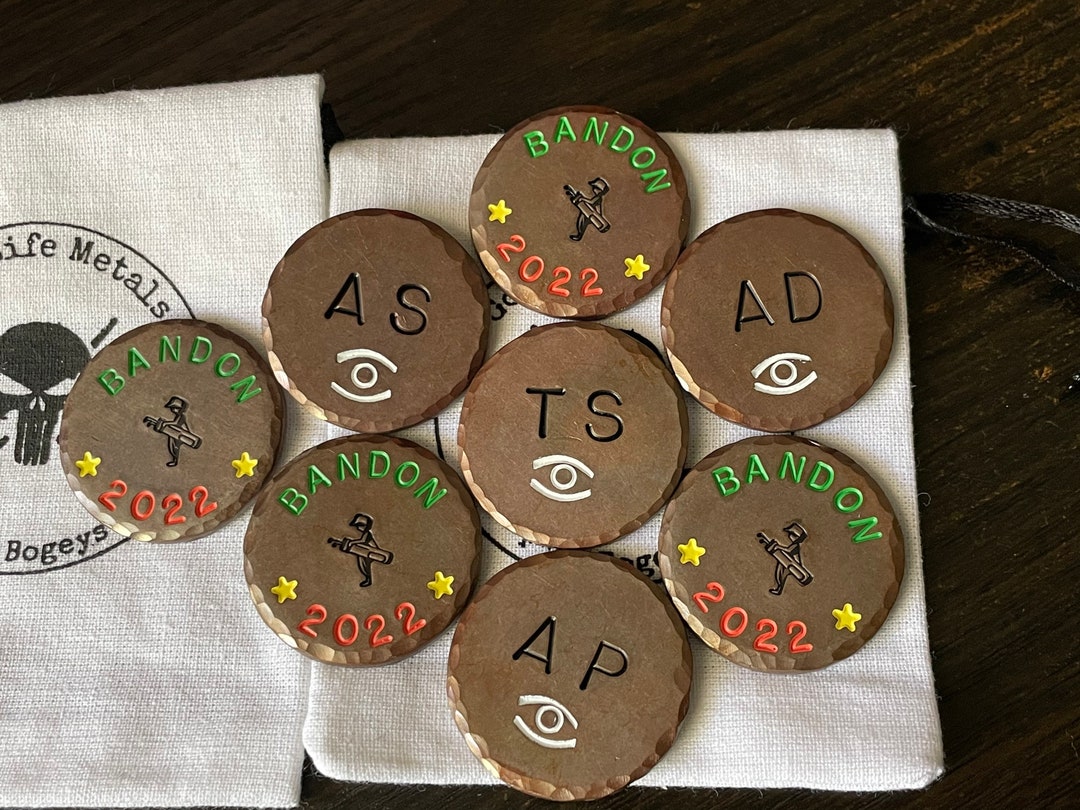 Custom Hazeltine, Bandon Dunes Ball Markers Hand Made Anything You Want