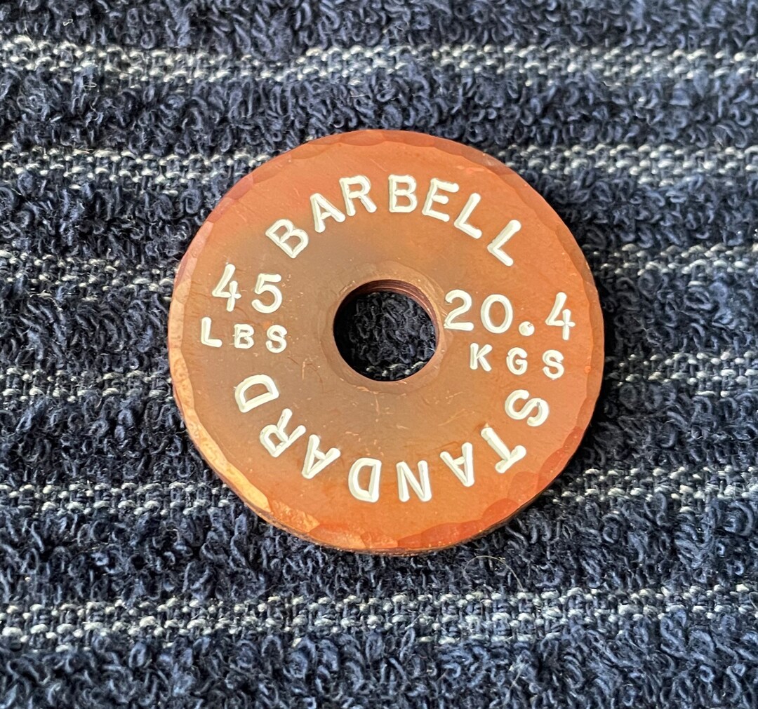 Barbell Custom Golf Ball Marker Hand Stamped & Painted ANY Message