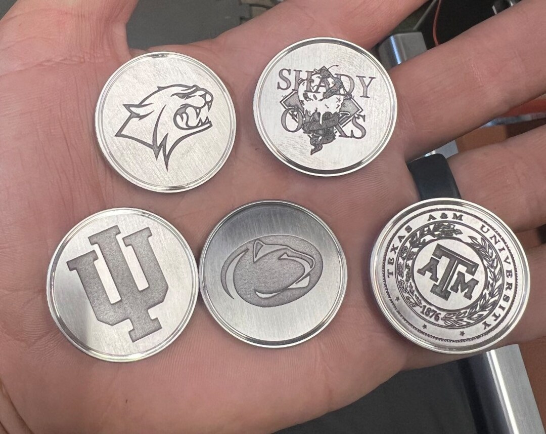 Laser Engraved Golf Ball Marker. Custom Anything You Want Etsy