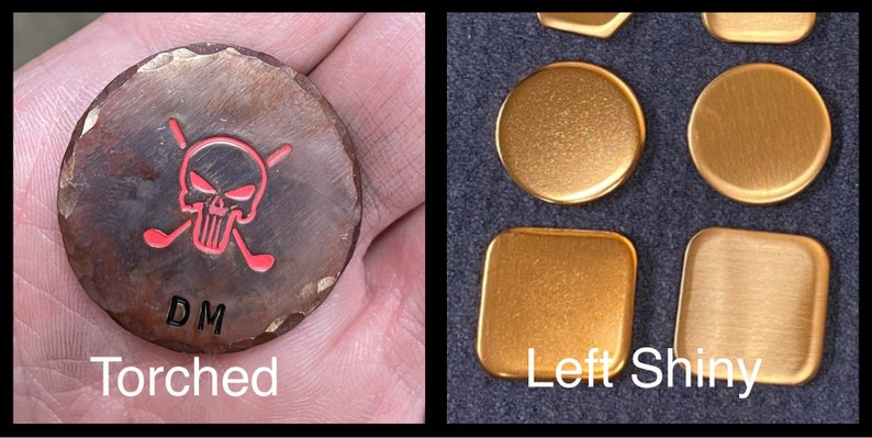 Custom Batch of Golf Ball Markers. Any way you want. Copper. FREE Shipping. 40 Dollars Each. Order as many as you want. 45 if torched. image 7