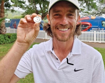 Custom Tommy Fleetwood Golf Ball Marker | Hand Made from Golf Life Metals | 1.25" Diam. 1/8" thick Copper | Golf Gift | FREE SHIPPING