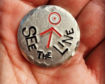 See The Line Custom Golf Ball Marker. Thick Aluminum. Personalized any way you like. FREE SHIPPING.