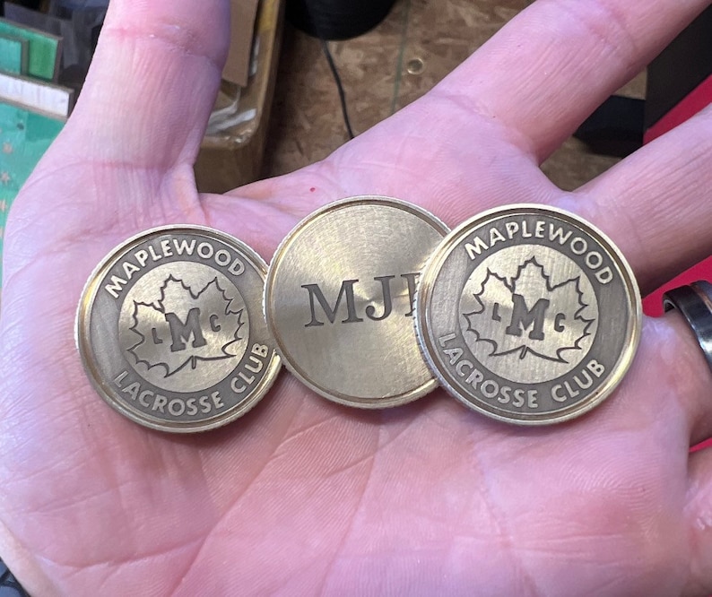 Custom Made Laser Engraved Golf Ball Marker Both Sides Etsy