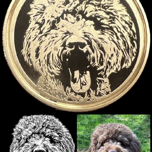 Custom Dog golf ball marker from GolfLifeMetals | or any design you want | Brass or SS | 1.25” Dia, Heavy | Custom Made | FREE Shipping