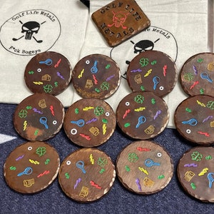 Custom Batch of Golf Ball Markers. Any way you want. Copper. FREE Shipping. 40 Dollars Each. Order as many as you want. 45 if torched. image 2
