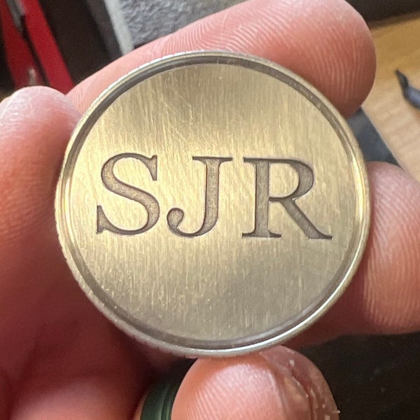 Custom Made Laser Engraved Golf Ball Marker | Both Sides | 1.25" Diam, .125" thick Stainless Steel or Brass. Heavy Duty. FREE SHIPPING. Gift