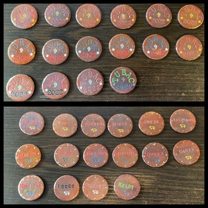 Custom Batch of Golf Ball Markers. Any way you want. Copper. FREE Shipping. 40 Dollars Each. Order as many as you want. 45 if torched. image 1