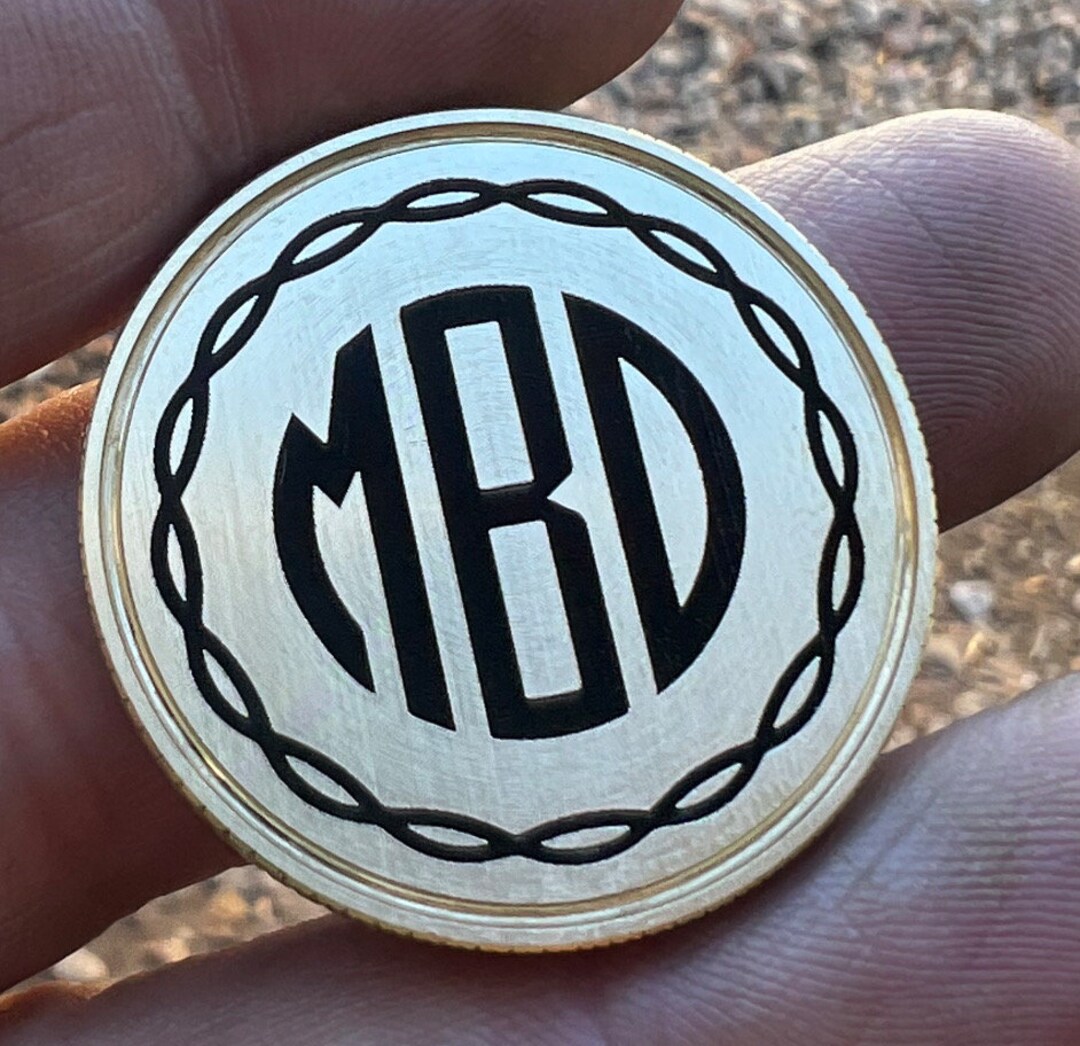 Custom Laser Engraved Golf Ball Marker Great Gift Etsy