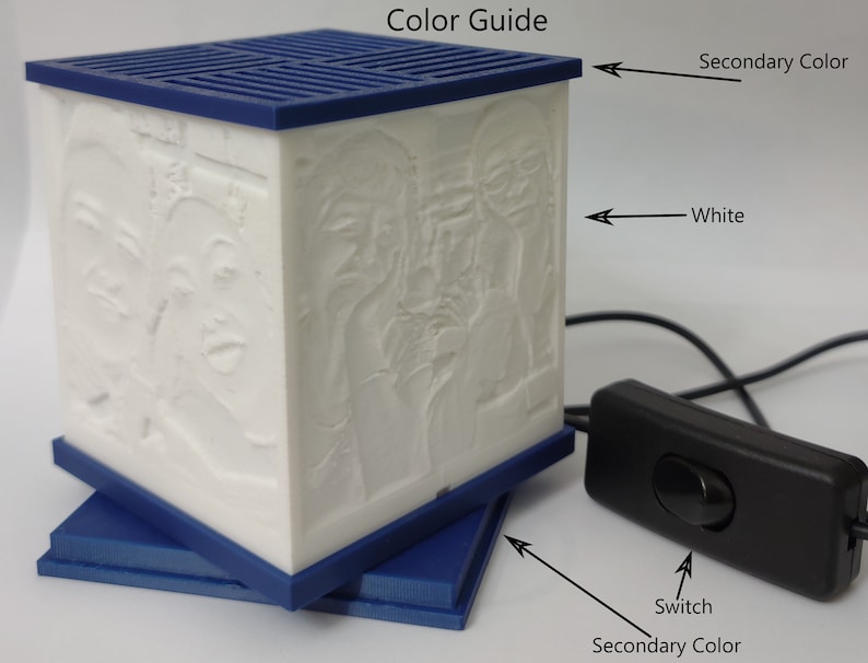 Lithophane Light Box Rotatable Etsy