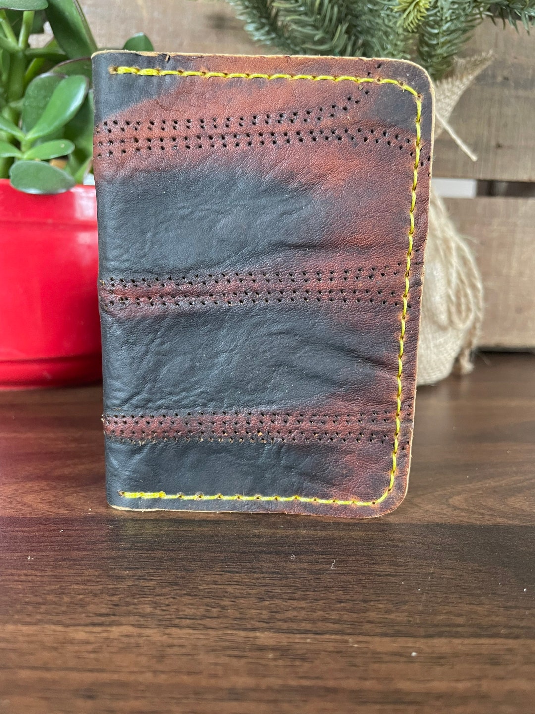 Vintage Baseball Glove Vertical Bifold Wallet Etsy