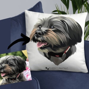 Mothers Day Gift, Personalised Pet Cushion, Per Portrait Cushion, Custom Dog Pillow, Custom Cat Pillow, Pet Cushion, Filling FREE
