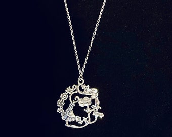 Cheshire Cat Alice in Wonderland necklace