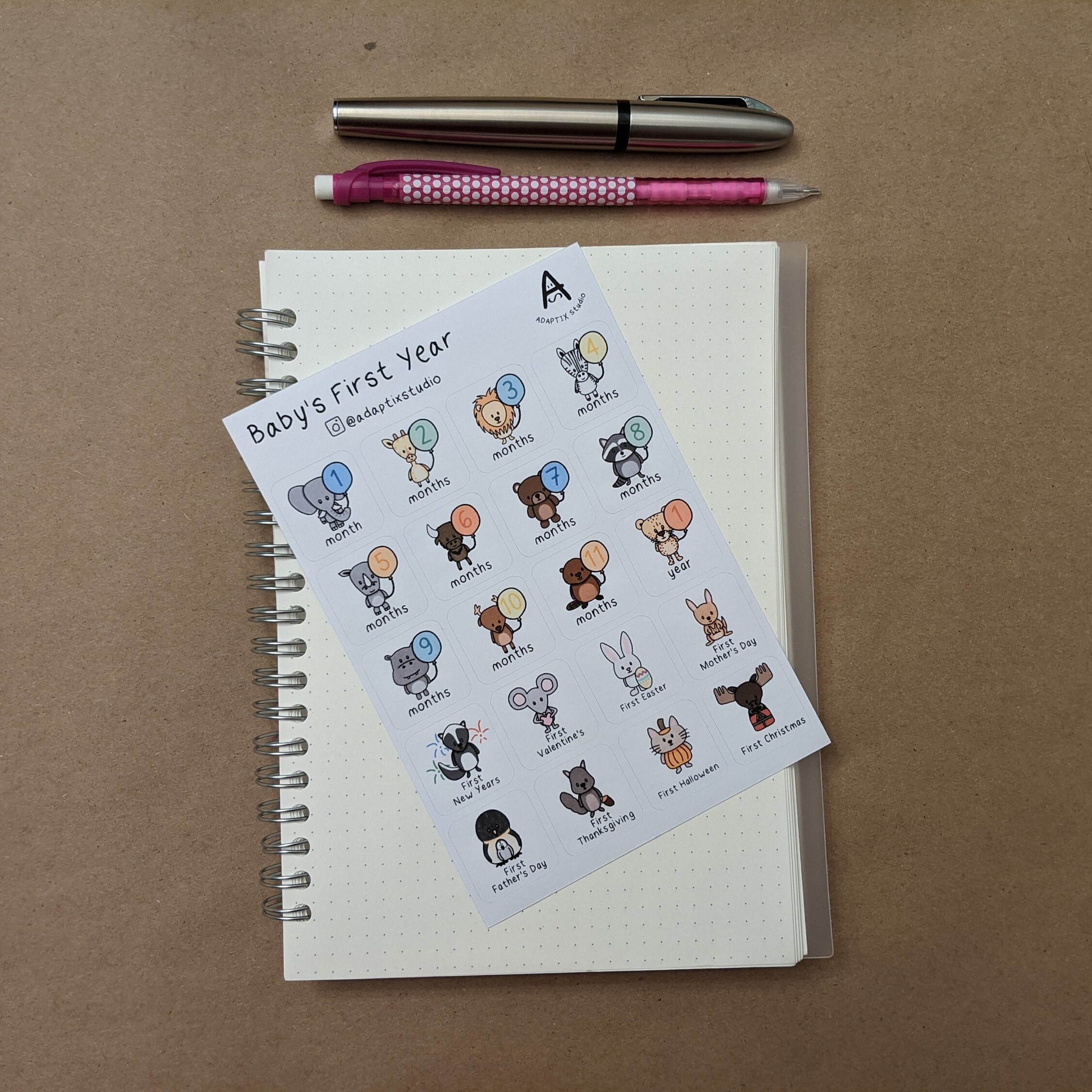 Baby's First Year Monthly and First Holiday Stickers| Baby Milestones ...