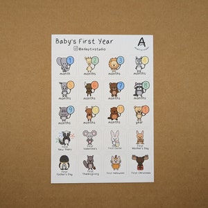 First Holiday Baby Stickers Baby Shower Gift Baby Scrapbook