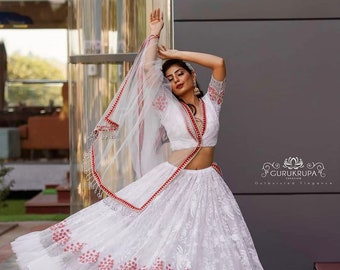 Bruiloft partij jurk Indiase Indiase traditionele lehenga Pakistaanse jurk Antalkali ontwerper Lehenga Choli etnische