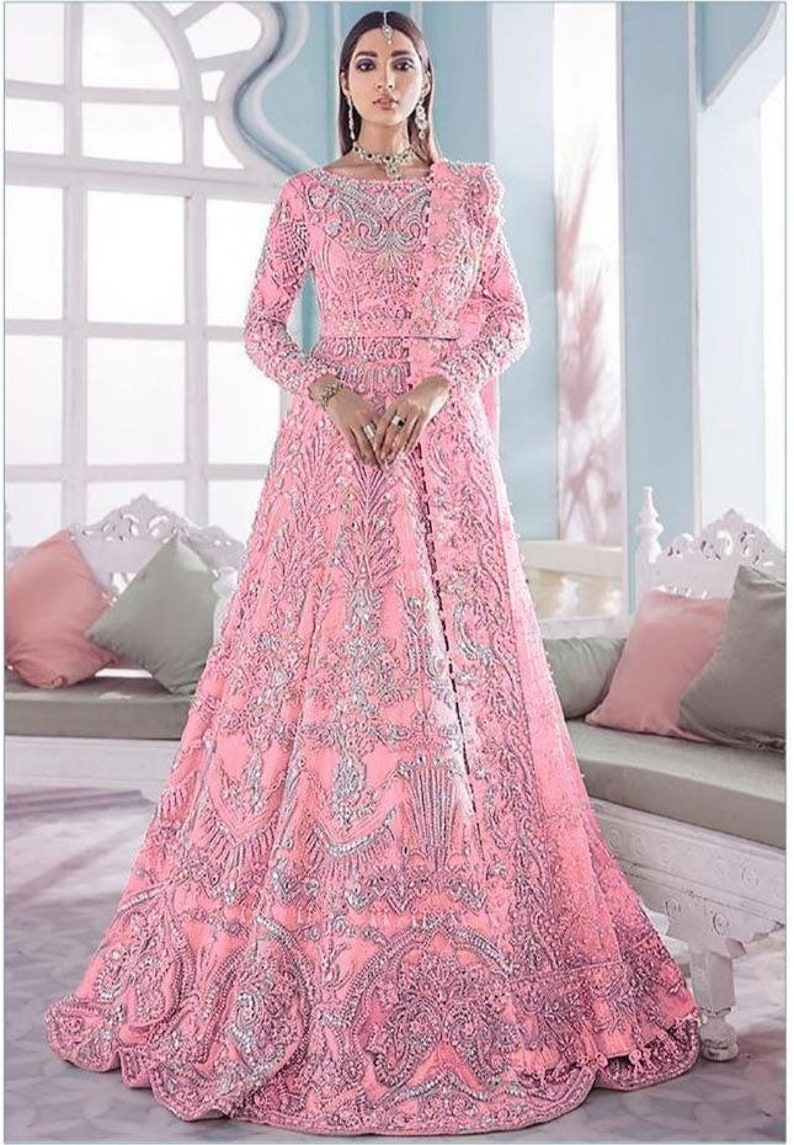 Indian Wear Georgette Gown With Heavy Sequence and Embroidery - Etsy