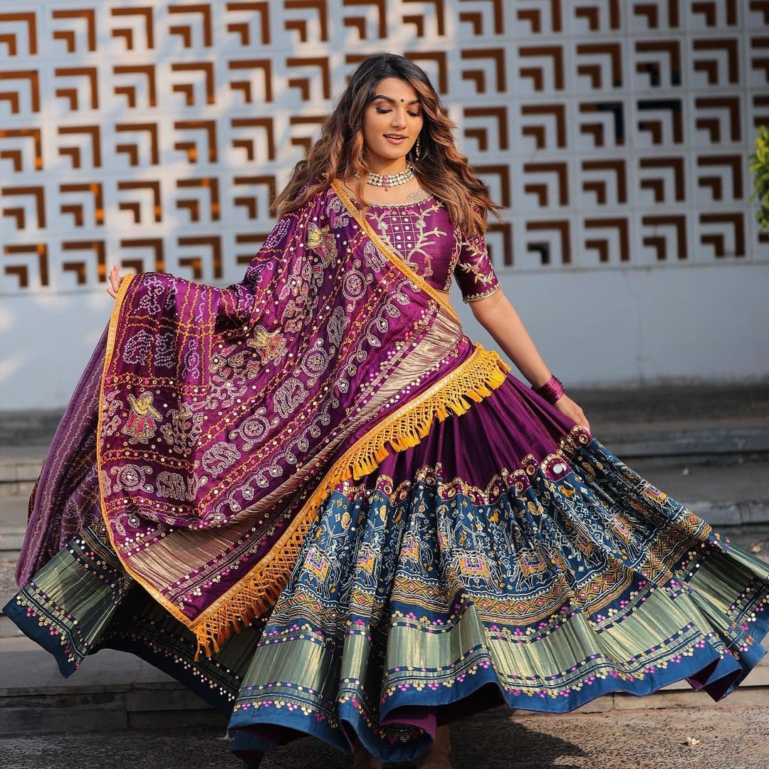 Buy Black Floral Print Lehenga Choli for Women Indian Wedding Wear