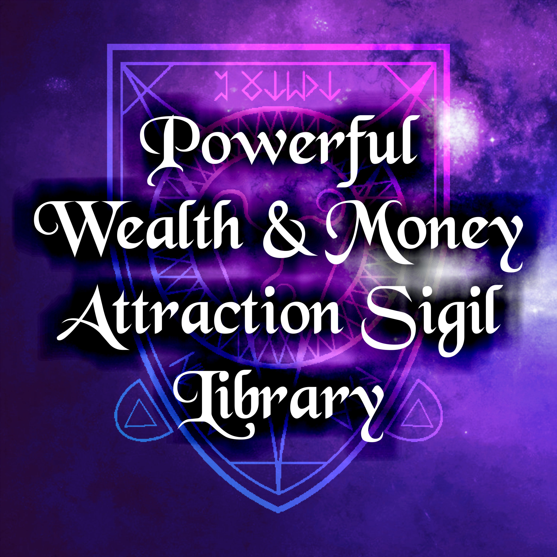 Money Attraction Sigil Digital Library Wealth Enchantment | Etsy