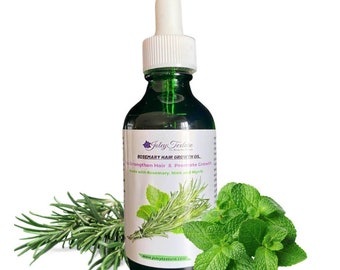 Rosemary peppermint Stimulating hair growth oil, Rosemary and Peppermint hair oil serum, Made with all natural Essential oils Mint Rosemary