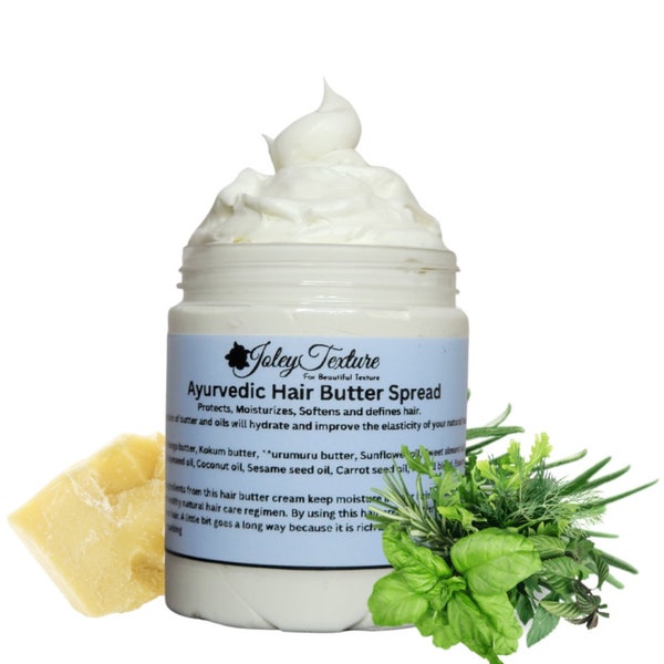 Herbal infused whipped Hair Cream Butter Spread | 4C hair Moisturizer | Black hair softener | Curl definer hair loc butter for Natural Hair