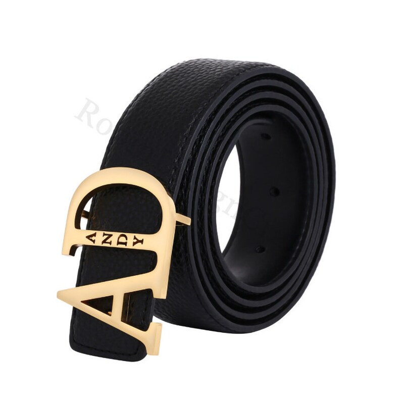 Boucle de ceinture avec nom personnalisé en acier, accessoire de boucle de lettre personnalisé, logo exclusif personnalisé, cadeaux pour couple, cadeau de fête des pères, cadeau pour lui Gold