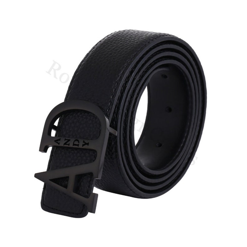 Boucle de ceinture avec nom personnalisé en acier, accessoire de boucle de lettre personnalisé, logo exclusif personnalisé, cadeaux pour couple, cadeau de fête des pères, cadeau pour lui Black