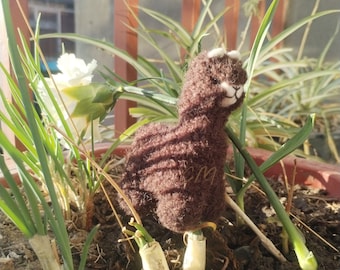 SET 3 Needle Felted Alpaca Sculptures Felted Animals by Hand in Alpaca Fiber Felted Animals by Hand made in peru 3.5 IN