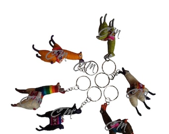 Key chain Llama Alpaca wool Miniature, Llama Alpaca Keychains wholesale, llama purse charm, Keychains peruvian, Tiny Keychain