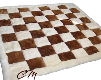 贅沢な100％アルパカ毛皮ラグ - アルパカ本物の毛皮ラグ、ふわふわの