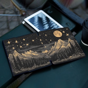 Mountain moon case for Kindle Paperwhite 12th 11th gen 7" 6.8" Colorsoft 2024 KPW Scribe Kindle Oasis 3 Kobo Kindle 2022 starry night 34