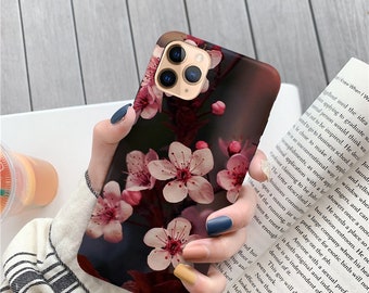 Pink Flowers IPhone 11 pro max IPhone xs x max case IPhone xr phone case cell phone case Iphone 11 case IPhone 8 plus case xr case c124