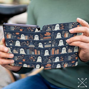 Book ghost case for Paperwhite 12th 11th gen 6.8&quot; 7 inch Case Kindle Colorsoft 2024 KPW Scribe Kindle Oasis 3 Kobo Halloween Kindle 2022