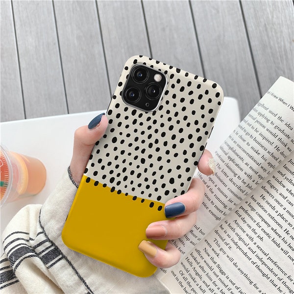 Polka Dots Yellow Sony Xperia 5 sony xperia 10 sony z2 case Plus xz3 compact case sony xperia 1 case sony xperia z3 case xperia xa case c096