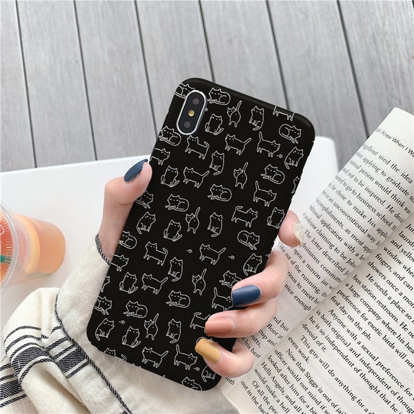 Illustration Cats case for Samsung s20 Fe s21 plus Samsung a50 case galaxy s10 s10e case a70 a40 case galaxy s9 s8 plus case note 9 10 c037