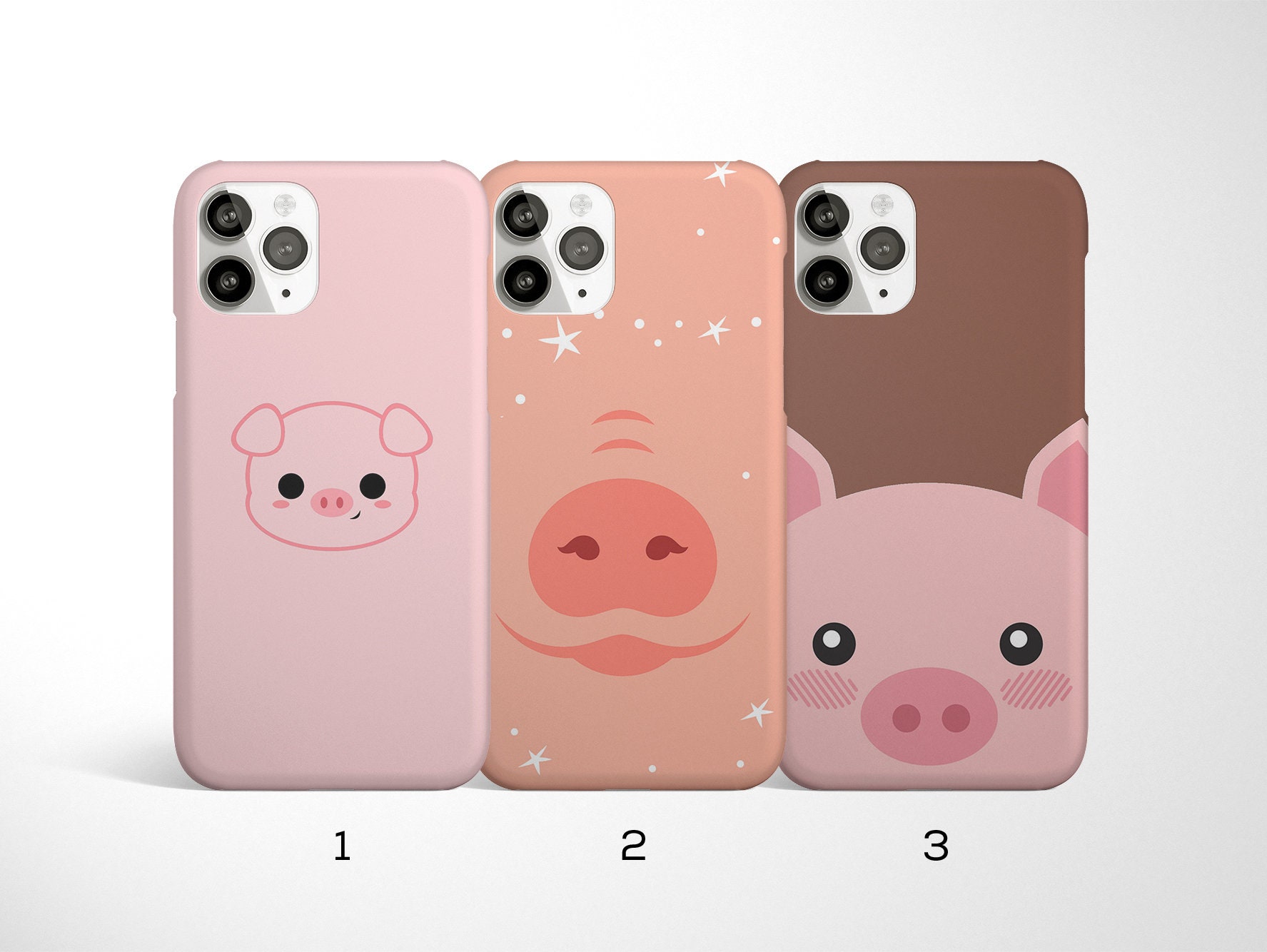 3D Pink Pig Cute Phone Cases For iPhone 14 13 12 11 Pro XS Max XR X SE2 6S  7 8 Plus