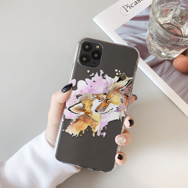 Watercolor Fox Sony Xperia 5 sony xperia 10 sony z2 case Plus xz3 compact case sony xperia 1 case sony xperia z3 case xperia xa2 case c102