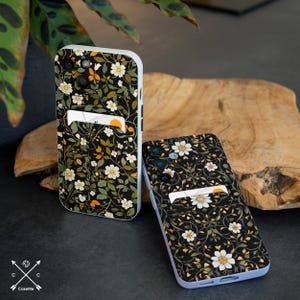 フィールドフラワーカードポケットケース Galaxy S23 Samsung S24 Ultra Note 20 S22 S21 S20 iPhone 15 pro max iPhone 14+ 13 12 mini X xr XS cm004