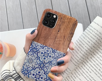 Portuguese Tile Wood IPhone 11 12 pro max IPhone xs x max case IPhone SE 2 cell phone case Iphone 11 case IPhone 8 plus case xr case c257